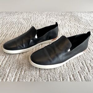 Vince Women’s black leather slip on “Vero” loafers size 8M/38